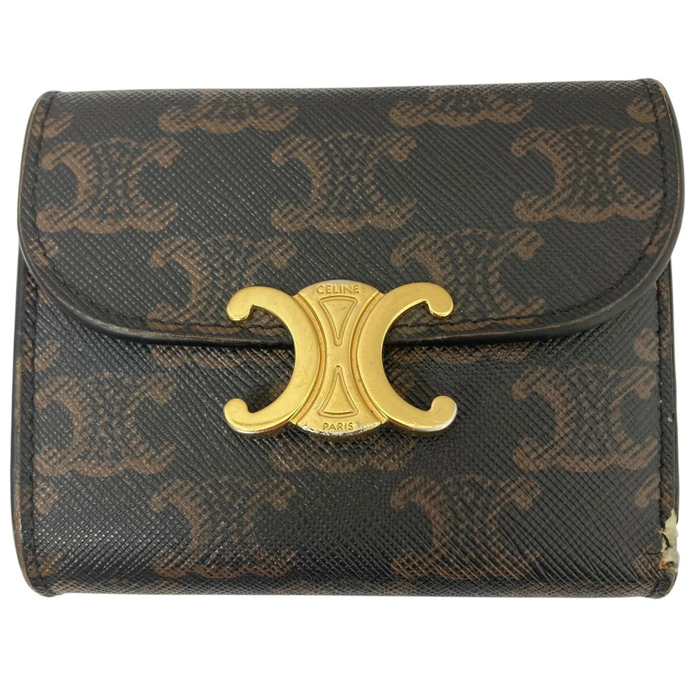Celine Compact Wallet Brown